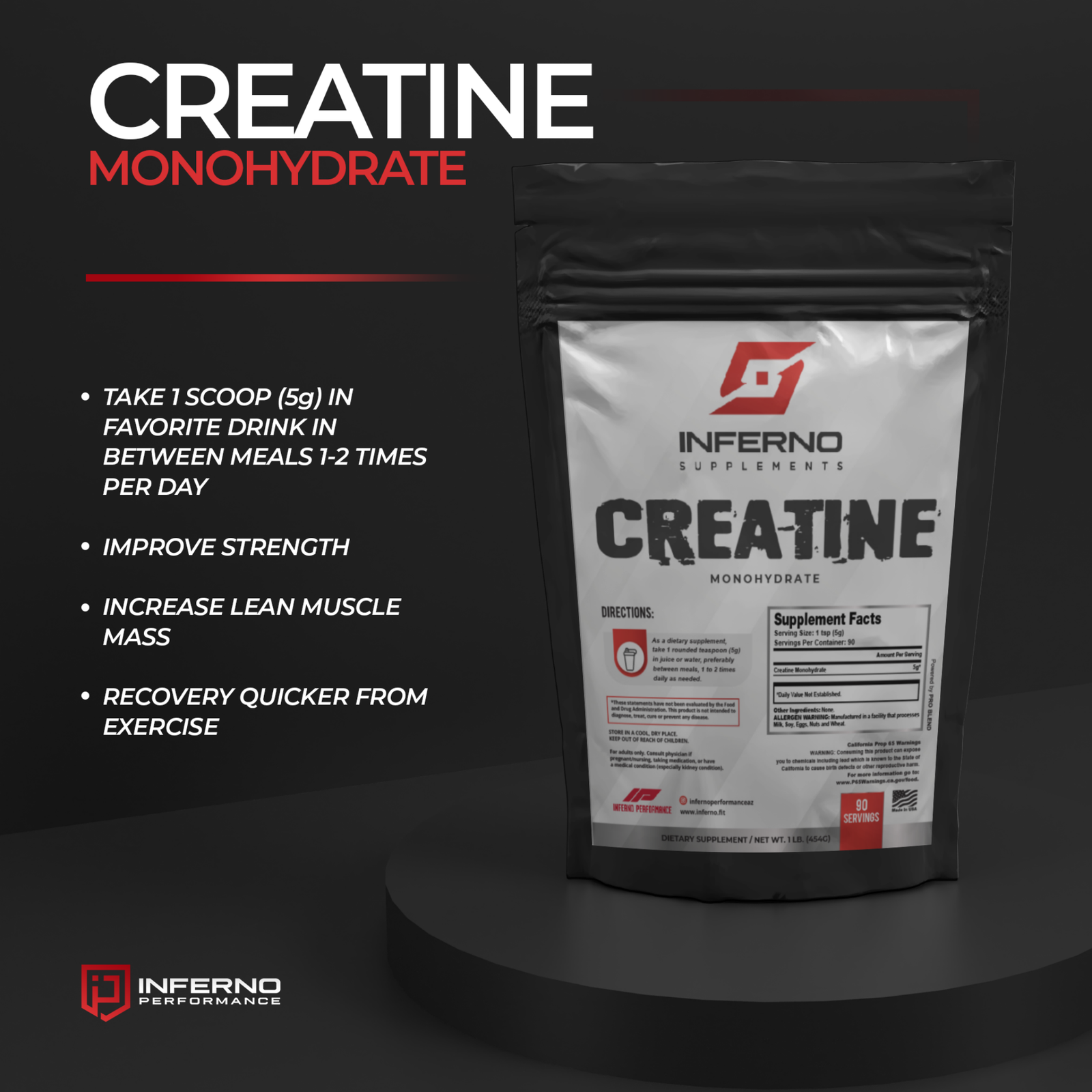 Inferno Supplements Creatine Monohydrate
