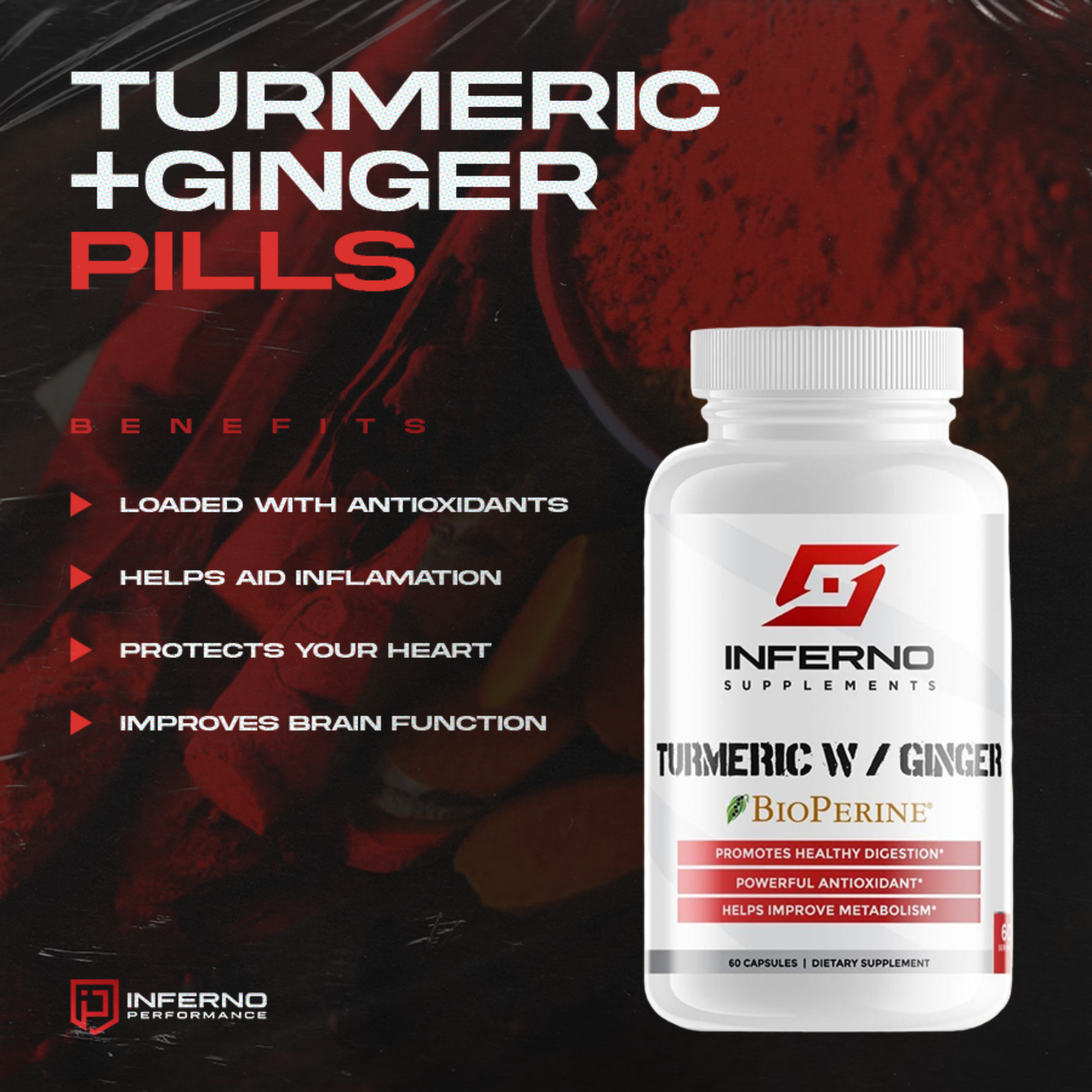 Inferno Supplements Turmeric w/ Ginger